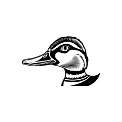 duck head logo isolated on white.