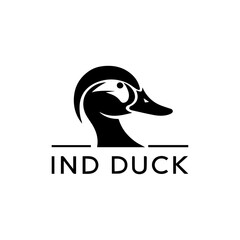duck head logo isolated on white.