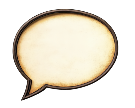 blank speech bubble sign on textured background, perfect for adding text or messages. Ideal for creative projects and communication designs