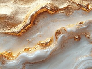 Obraz premium Abstract marble texture with flowing golden accents creating a luxurious feel