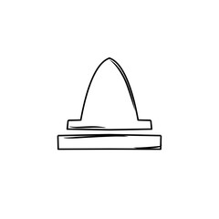 doodle sketch of the mosque dome