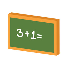 Chalkboard blackboard vector flat illustration, chalkboard clip art, green school chalkboard icon