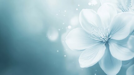 Serene Light Blue Blossom: A Dreamy Floral Image
