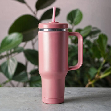 Stanley quencher water bottle mockup