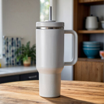 Stanley quencher water bottle mockup