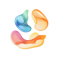 abstract liquid wave isolated on transparent background