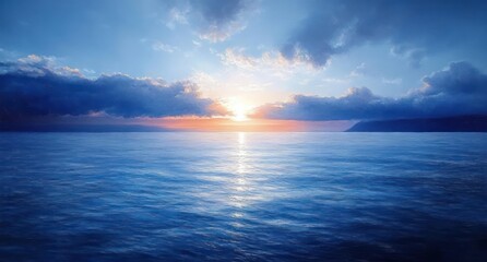 Obraz premium Ocean Sunrise Calm Reflection Pastel Colors Light Play Harmony