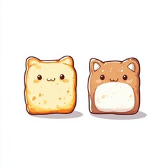 Realistic Shiba Inu-shaped bread on a white background