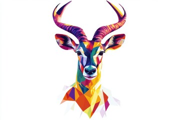 Obraz premium Beautiful antelope Clipart, isolated on a white background