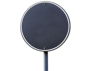 blank circular road sign isolated on transparency background, perfect for various design projects. simplicity of sign allows for versatile use in graphics and illustrations