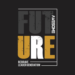 future awesome design typography vector illustration