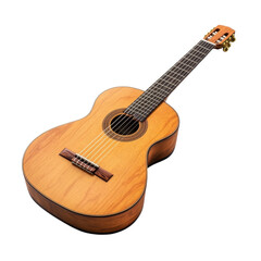 Fototapeta premium Acoustic guitar with wooden body and elegant craftsmanship design