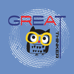 great thinker design typography vector illustration