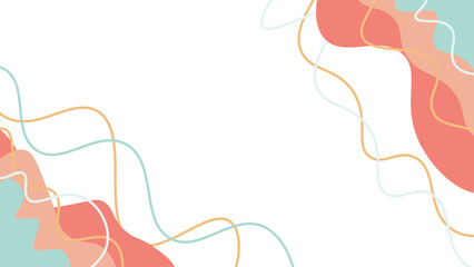 Abstract background illustration with waves in pastel color corner, suitable for creating any business content with copy space area