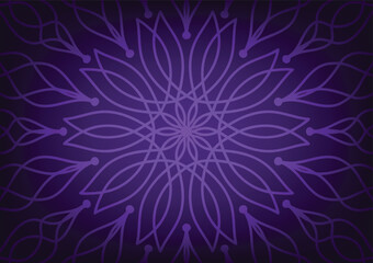 Purple dark art abstract flower mandala background