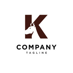 Letter K Buffalo Logo Icon Vector