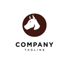 Letter O Buffalo Logo Icon Vector