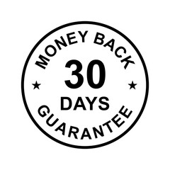 30 days money back guarantee icon vector for graphic design, logo, website, social media, mobile app, UI illustration