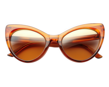Vintage cat eye sunglasses with bold orange frame and reflective lenses, perfect for adding stylish touch to any outfit