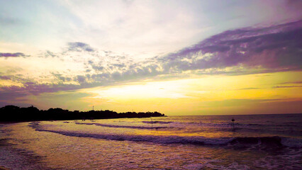 View Of the Sunset From the Beach