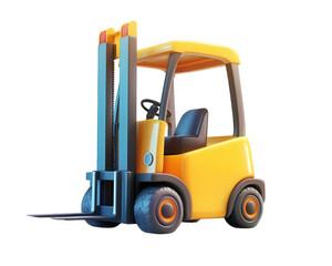 Compact electric forklift designed for indoor use, featuring bright yellow color and modern aesthetic. Ideal for warehouses and small spaces, it enhances efficiency and maneuverability