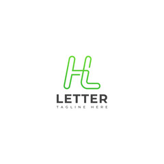 Creative HL ,LH letter logo design 