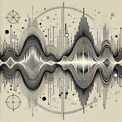 Line Art of sound waves