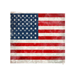 Fototapeta premium american flag on white