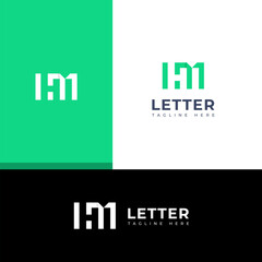 Obraz premium Creative HM, MH letter logo design
