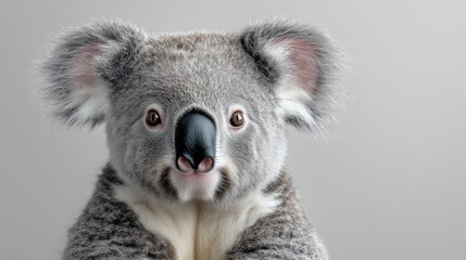 Fototapeta premium Close-up of a cute koala with fluffy fur