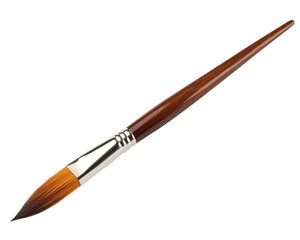 paintbrush with wooden handle and fine bristles, ideal for artists. This tool is essential for creating detailed artwork and expressing creativity