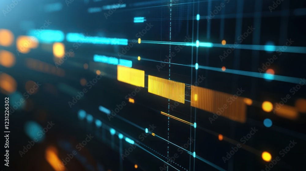 Poster Gantt Chart Project Management Software Modern Interface Design for Project Planning and Scheduling