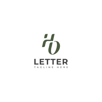 Creative HO, OH letter logo design