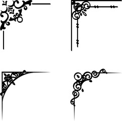 set vector ornamental elements collection