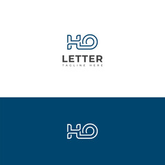 Creative HO, OH letter logo design