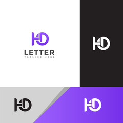 Creative HO, OH letter logo design