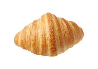 Freshly baked delicious croissant isolated on white
