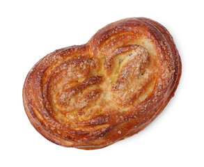 Freshly baked sweet pastry isolated on white, top view