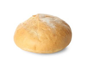 One freshly baked bread isolated on white