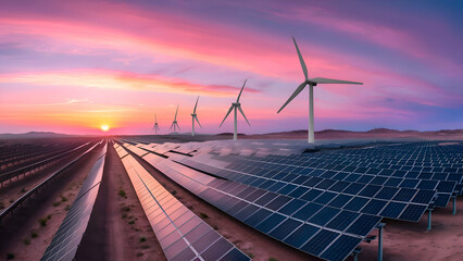 wind turbine and panels