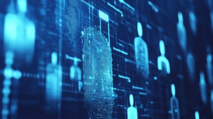 Obraz premium A digital identity verification process with biometric scanners and security protocols, Security scene, Modern lifestyle style