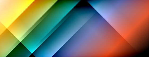 Colorful gradient with lines made of shadow and light. Creative background