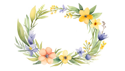 spring flowers frame