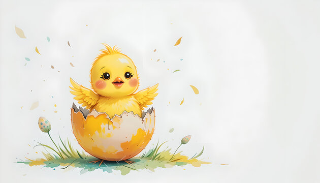 easter egg with chicken