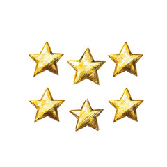 Fototapeta premium gold star isolated on white background