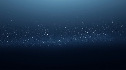 Obraz premium Delicate white snowflakes scattered lightly across a smooth, dark blue gradient background, minimal and serene, with ample space at the bottom for advertisements or logos