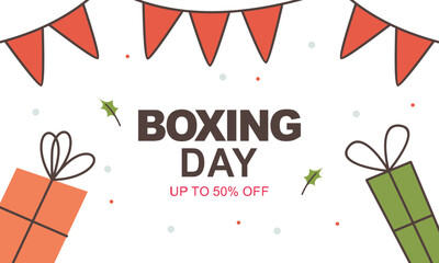 Boxing day sale background logo
