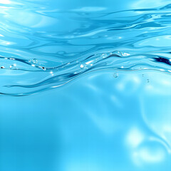 Crystal Clear Blue Water Waves - Refreshing Liquid Texture
