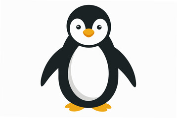 penguin on a white