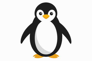 penguin on a white